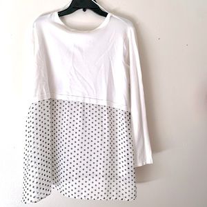 White Top With PolkaDot Back